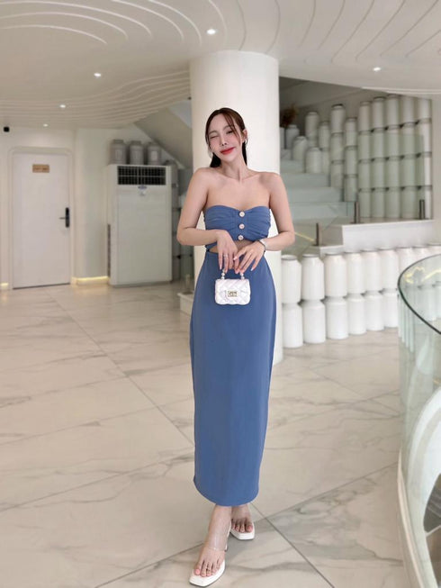 SIRINNN Off- Hollow Out  Tube Dresses